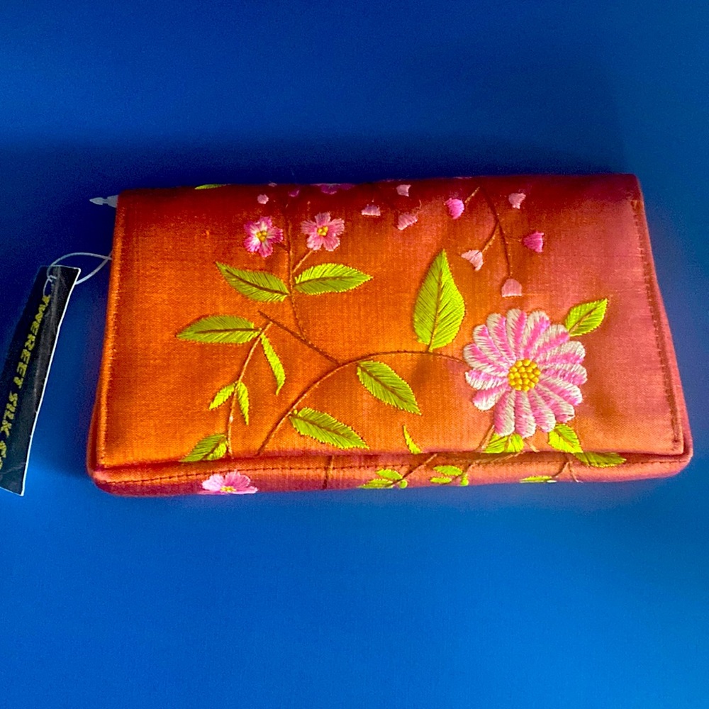 Tweeter silk co wallet clutch embroidered